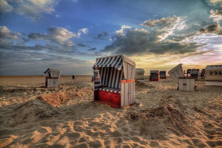 Ein Strandkorb