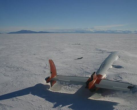 Flugzeug in der Antarktis