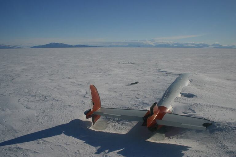 Flugzeug in der Antarktis