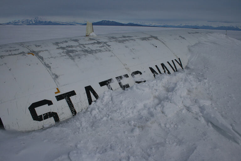 Flugzeug in der Antarktis